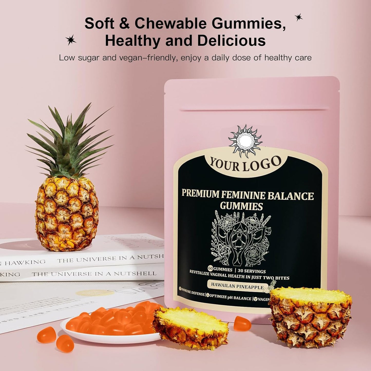 Women's balanced gummy candies