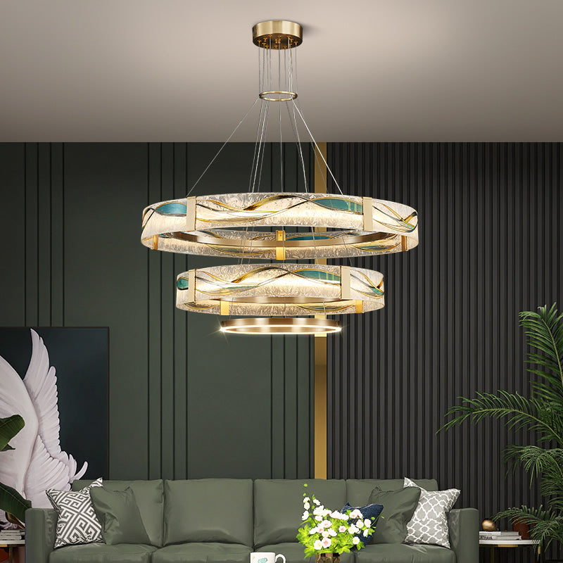 Copper Chandelier Lamp