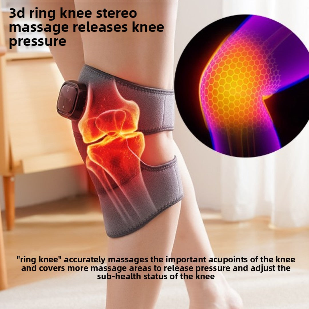 Self-heating knee massager