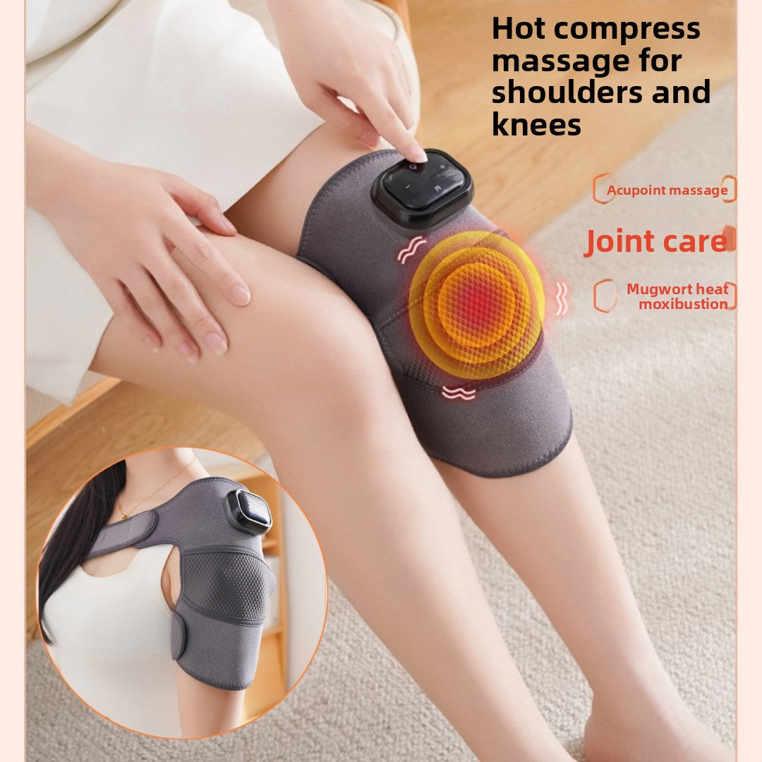 Self-heating knee massager