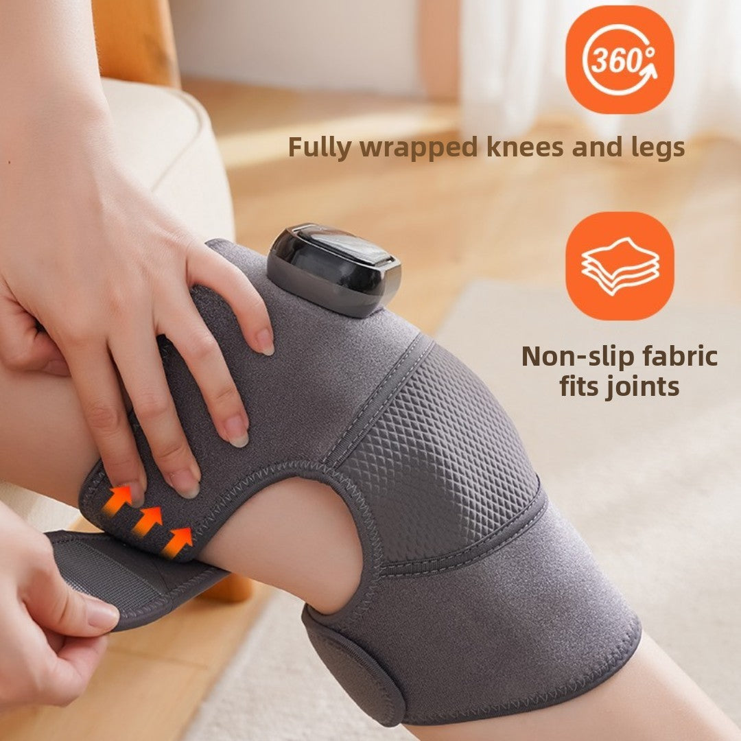 Self-heating knee massager
